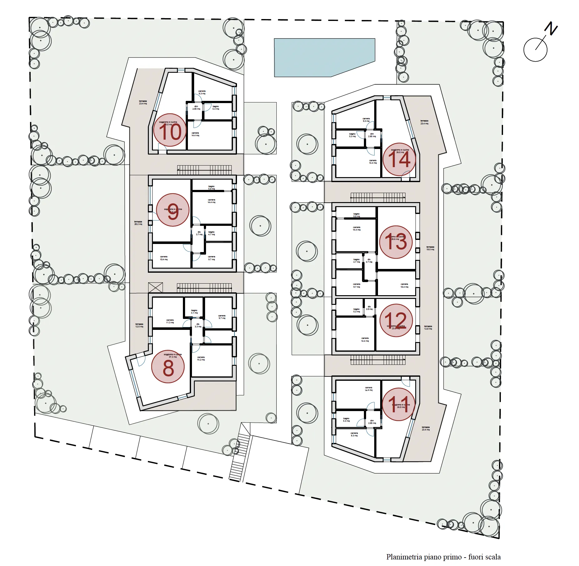 ResidenceAquamarina-Planimetria-Piano-Primo